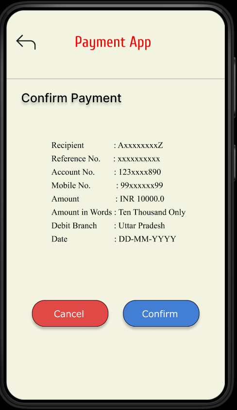 confirmation page Mockup